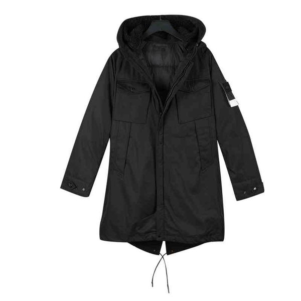 

2021fw men's parkas new winter thickened down et with fashionable brand to keep warm coats 1981 can be disassembled into a vt european, Black