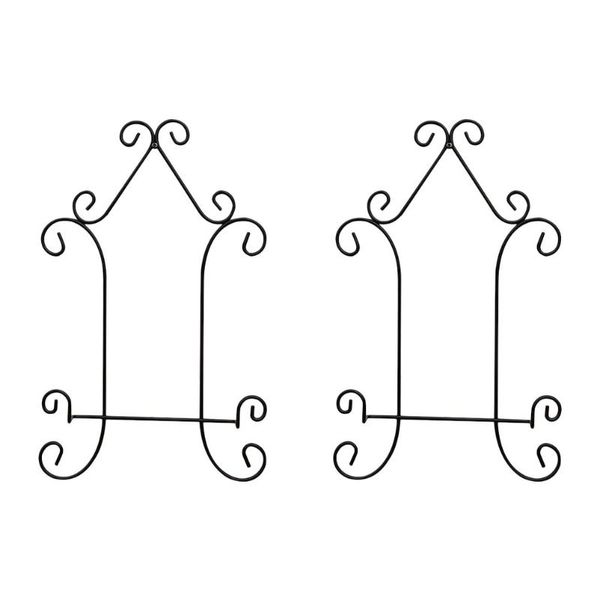 

hooks & rails 2pcs plate holder wall display stand artwork rack dish