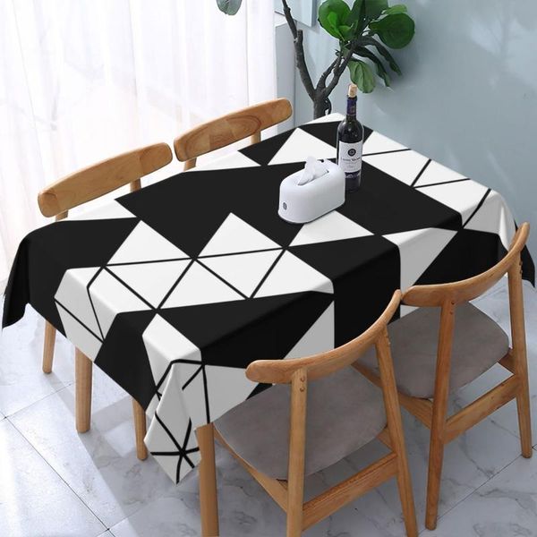 

table cloth triangular contrast rectangular household dining room mat home wedding party decorate oil-proof