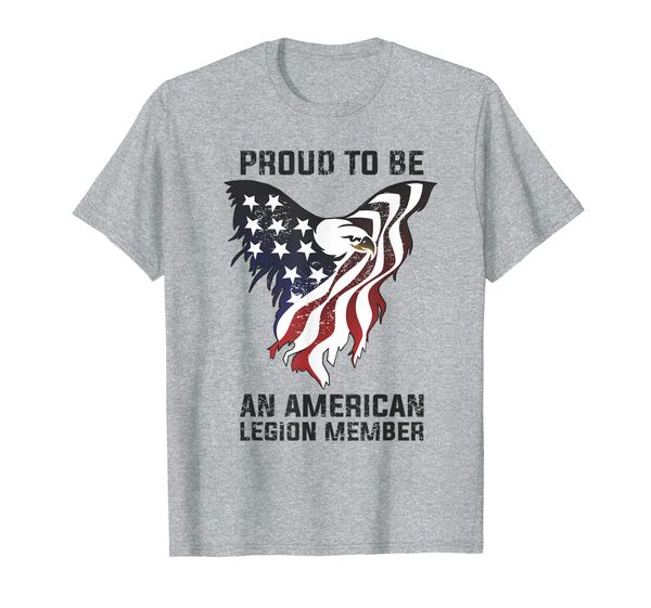 

proud to be an american legion member t shirt legionnaire, White;black