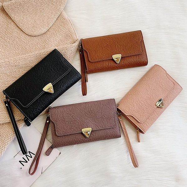 

salefashion on trend women outdoor effects color beautiful vintage pu leather clutch card tas wallet from donna drop ship #30, Red;black