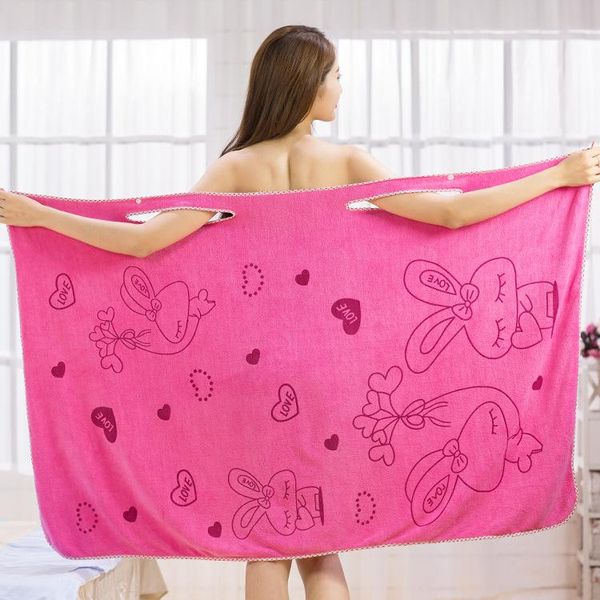 

towel bath skirt can wear microfiber bathrobe cartoon printing swimming beach