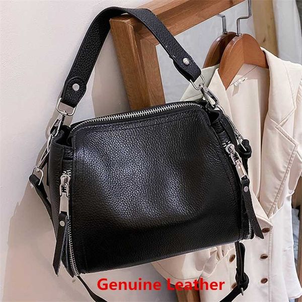 

designer genuine leather messenger bags for women high capacity handbags travel luxury cowhide crossbody bag female shoulder bag 211026