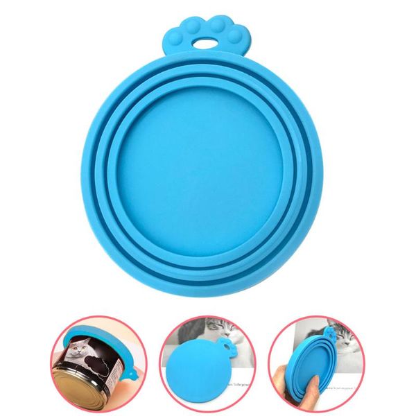 

cat bowls & feeders silicone lid sealed food can for puppy dog storage cap reusable cover health pet daily supplies