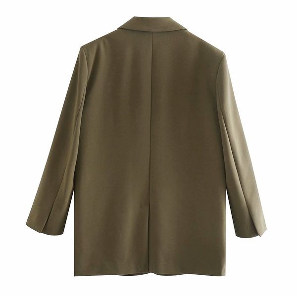 

new women thin long single breasted jacket coat ladies oversized loose blazer 2021 2u45, White