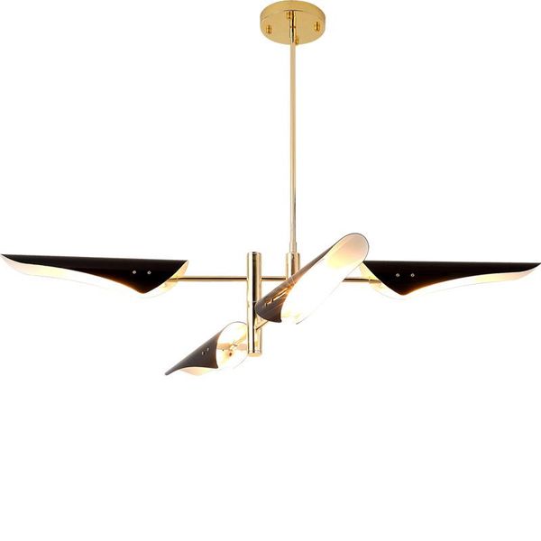 

chandeliers post modern led chandelier lighting e14 bulb for living room metal black white plating luxury lamp villa el use