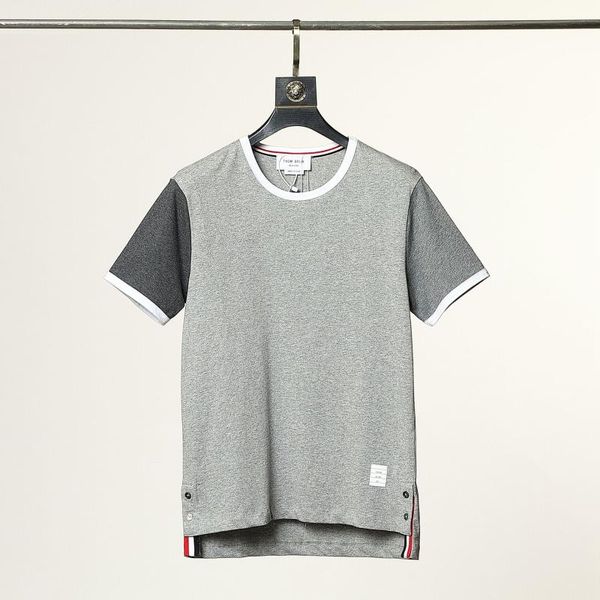 

women's t-shirt 2021 luxury women short sleeve casual cotton solid striped matching color korean top, White