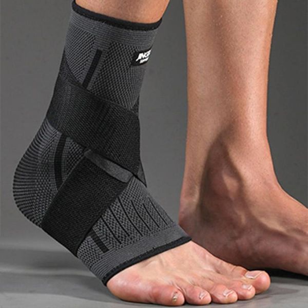 

ankle support 1pc sleeve breathable adjustable gym brace protective compression for sports, Blue;black