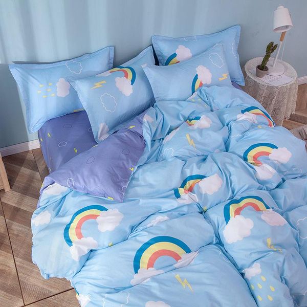 

bedding sets fashion home simple style bed linen duvet cover flat sheet pillowcase winter full king single  size set 2021