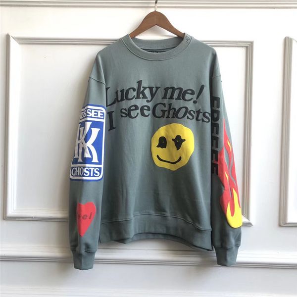 

2021 new kids see ghosts hoodies music album limited kanye west sweatshirts lucky me cpfm xyz ward men women hoodie jox5, Black