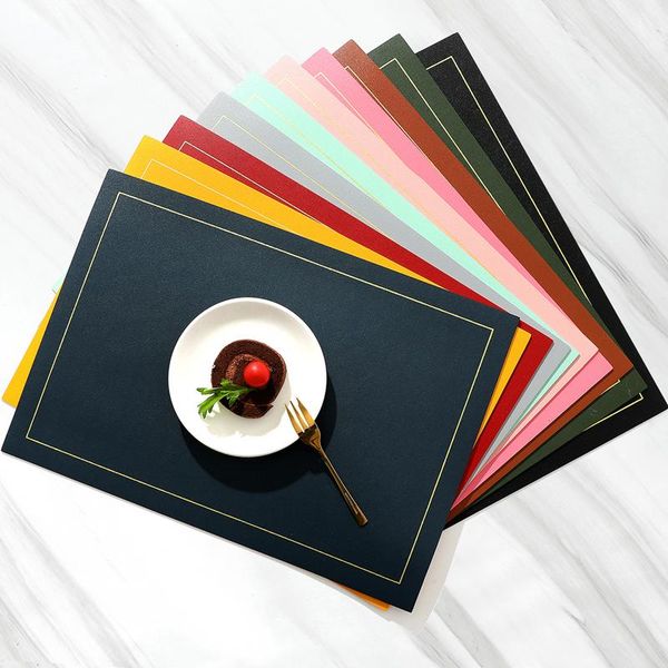 

mats & pads pure color square pvc insulated and waterproof double-layer table mat