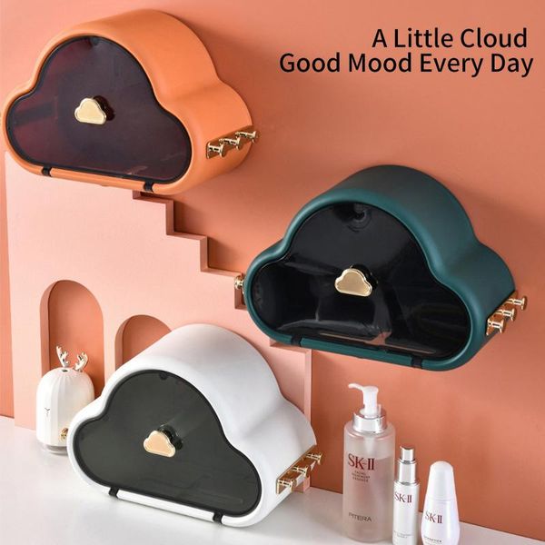 

multifunctional bathroom toilet tissue box cover dfu punch-self-adhesive waterproof wall-mounted