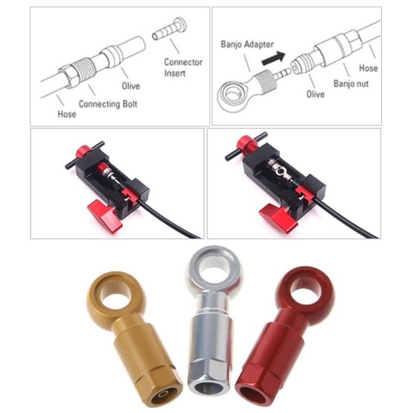 

bike brakes bicycle hydraulic disc brake no slx xt xtr tubing assembly set five-wire body bh90 olive head connector for cycling brak