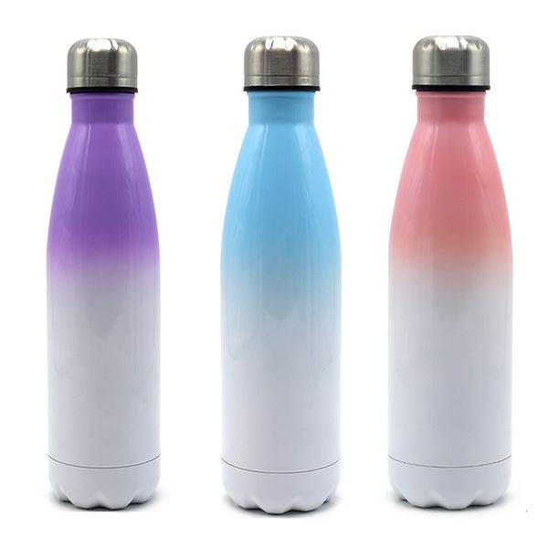 

2021 new 17oz sublimation cola shape tumbler double wall thermos cup stainless steel water bottle blank diy creative mug portable travel txe