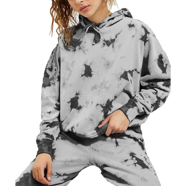 

2021 autumn winter new warm two piece sets women hooded and elastic waist pants tracksuit plus zise soft quality casual lady llsg, White