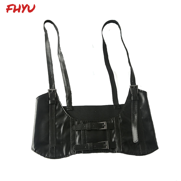 

belts fhyu style black straps women leather corset fashion slim buckle female girdle waist clip corsets, Black;brown