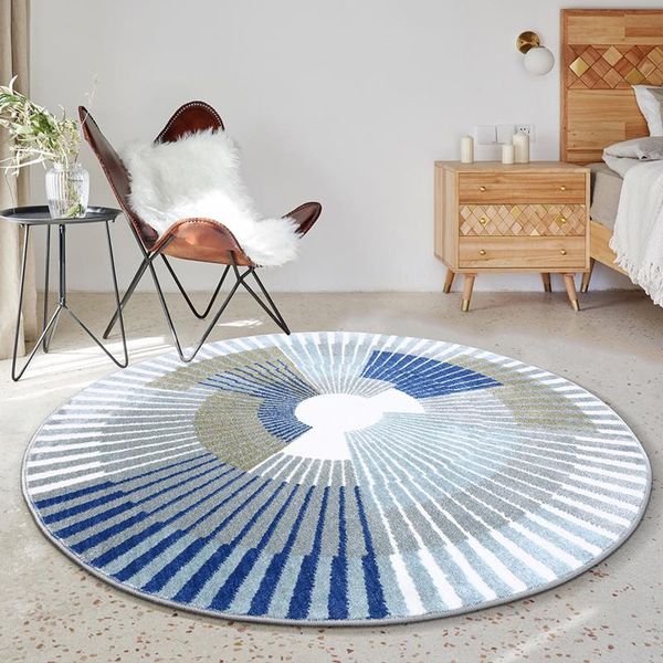 

carpets nordic style abstract geometric round shaped coffee table floor mat 11cm thickness. ins decoration area rug, villa rug