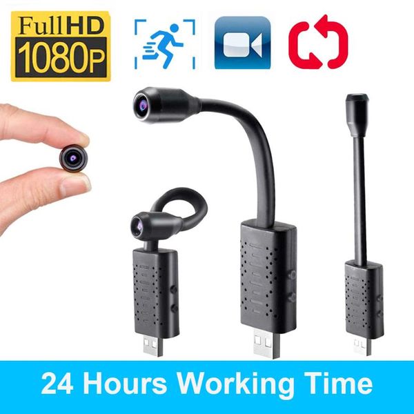 

hd 1080p usb mini camera portable micro camcorder video recorder with ai human detection loop recording for hidden smart home