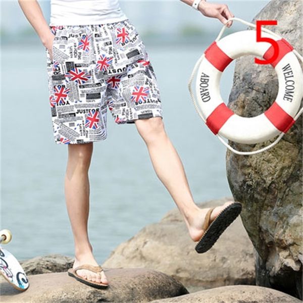

Summer 2021 New Fashion Loose Men's Linen 5 Beach Wide Leg Pants R9FB, White;black