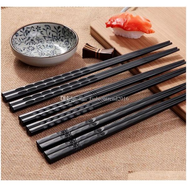 

flower pattern chinese chopsticks black color non-slip durable chopstick for kitche jlluzx warmslove