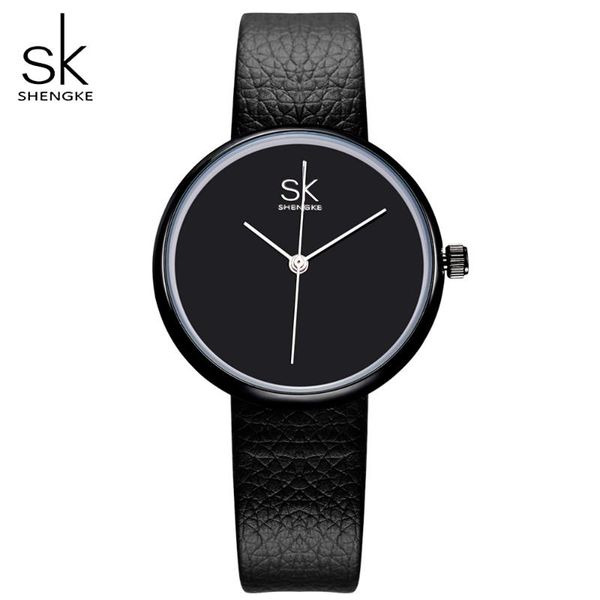 

wristwatches shengke black simple watch women ladies quartz clock women's bracelet watches female casual wristwatch montre femm, Slivery;brown