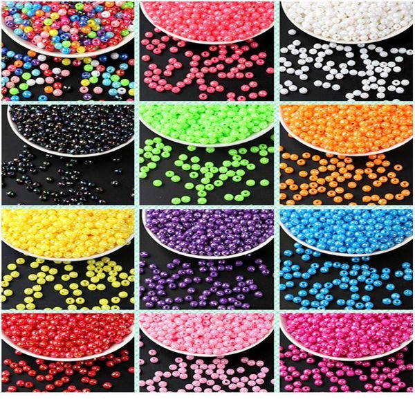 

color earth beads ab color beads diy bracelet, necklace, doll, acrylic loose beads6mm*100pcs col jlljho