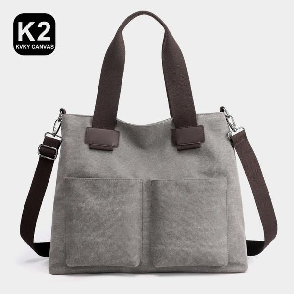 

evening bags kvky casual tote canvas messenger double pockets shoulder ladies crossbody bag women handbags