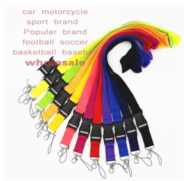 

cell phone straps & charms 100pcs u a fashion clothing sport detachable neck strap lanyard for keyring key chains cellphone card 2021wholesa
