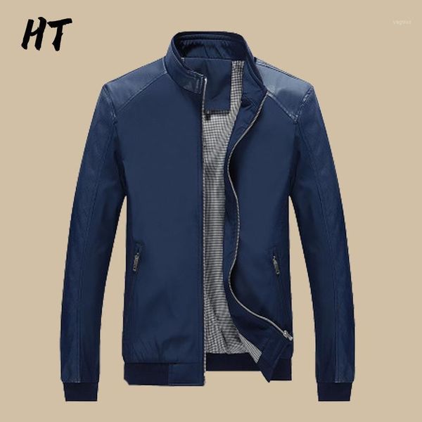 

casual windbreaker men jacket solid bomber men's coat 2021 spring autumn arrived mens fashion clothing trends oversize 5xl jackets, Black;brown