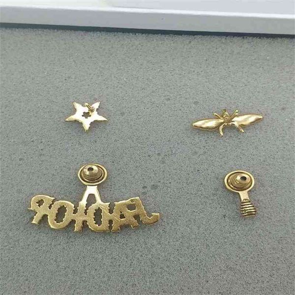 

aaa designer jewelry fashion asymmetric bee with copper earrings loey, Silver