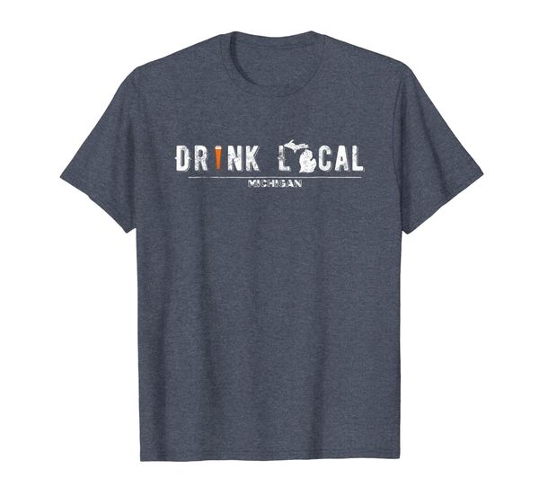 

drink craft beer: drink local michigan t shirt, White;black