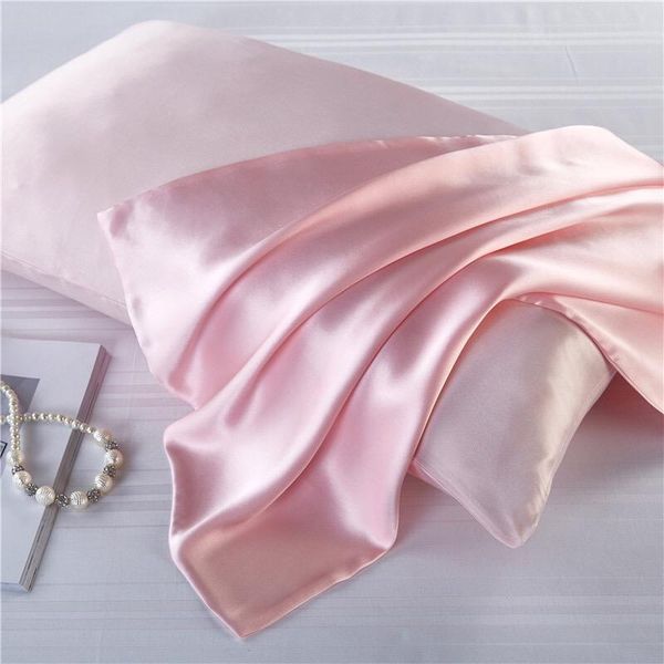 

pillow case 35 both side 100% mulberry silk pillowcases envelope pure pillowcase for healthy sleep pink color
