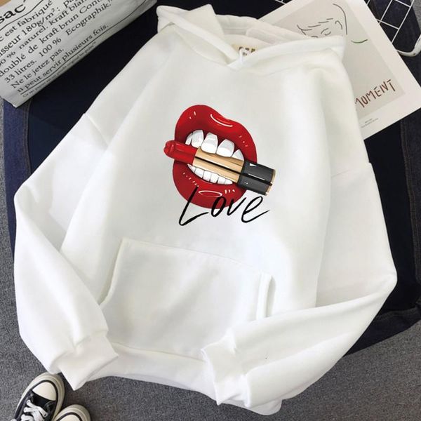 

womens hoodies women streetwear lips printing hoodies pullovers fashion harajuku winter hoodie drop shipping good quality, Black