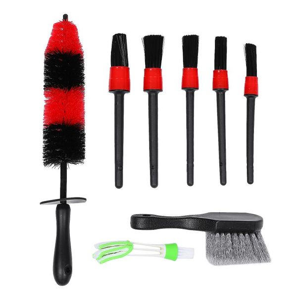 

car sponge 8pcs wheel and tire brushes detailing kit durable cleaning tool