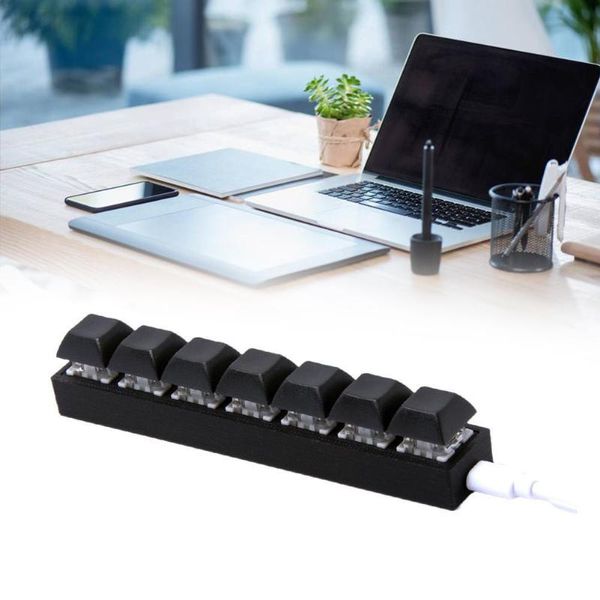 

keyboard mouse combos usb7 key mini green axis one-key custom macro combination shortcut keys ps office designer single row