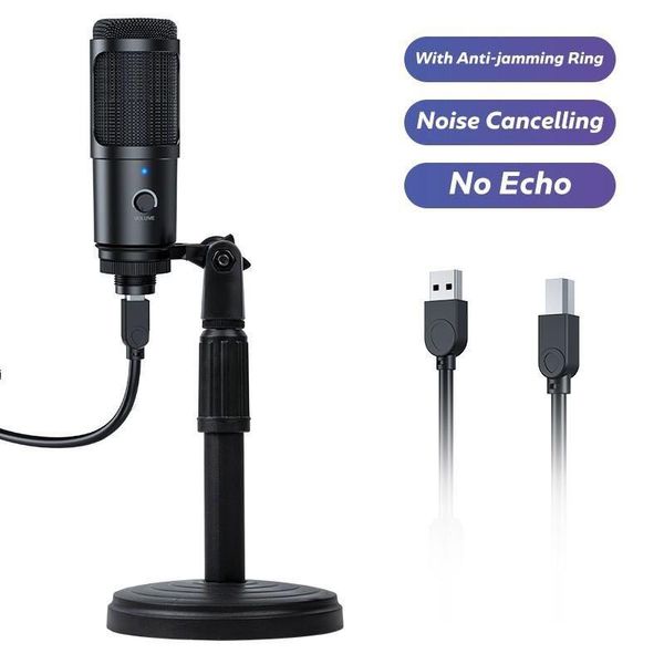 

metal usb condenser recording microphone gaming for lapwindows cardioid studio recording vocals voice skype chatting podcast
