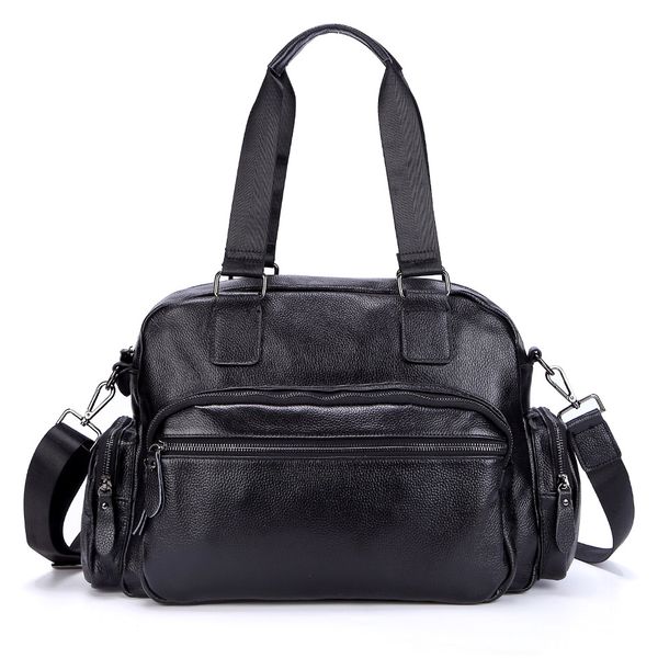 

large genuine leather travel cowhide office busienss messenger handbags