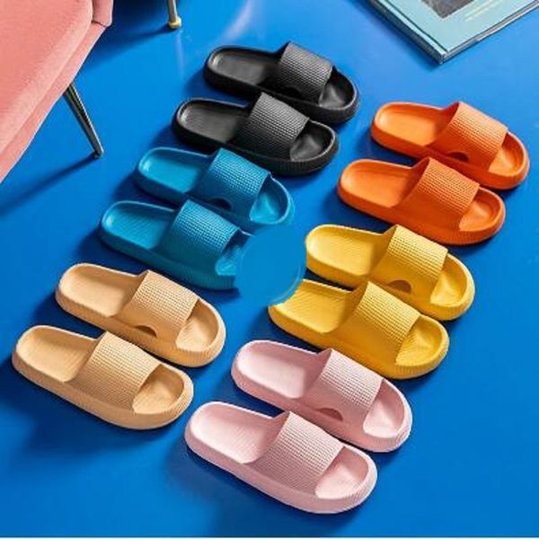 

women shoe thick platform slippers summer beach eva soft sole slide sandals leisure men ladies indoor bathroom anti-slip shoes, Black
