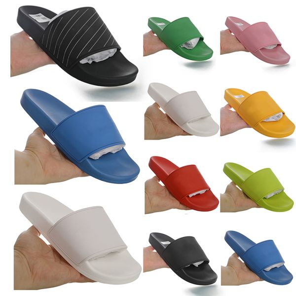 

2021 fashion slide sandals slippers for men women with original box designer beach flip flops slipper 71vv#, Black