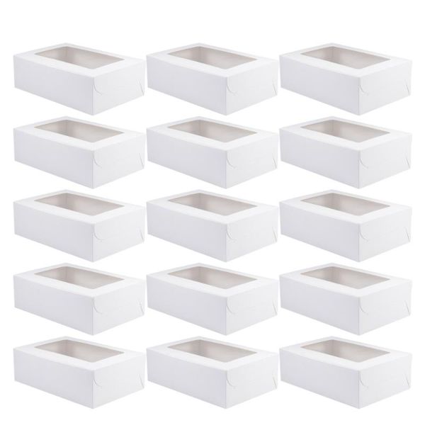 

20pcs muffin cake box paper cake container dessert box six-grid storage