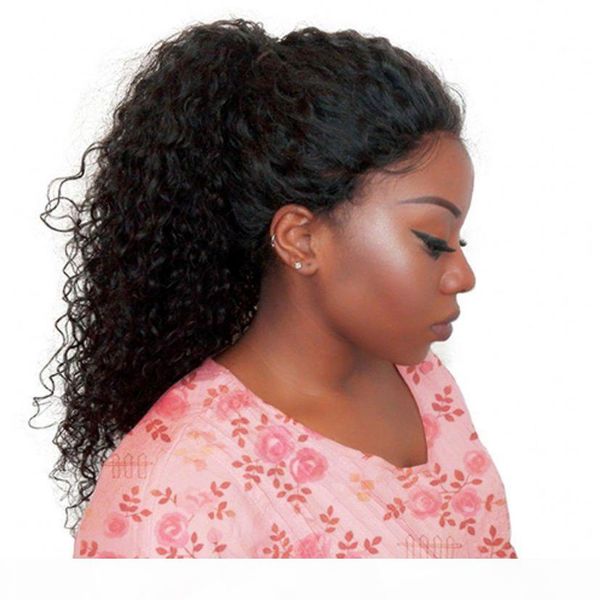 

brazilian hair wigs kinky curly afro wigs human hair for african american natural black virgin human hair full lace wigs, Black;brown