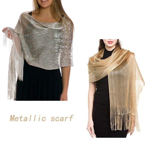

elegant evening dresses shawls female golden silvery wire tassels bridal bridesmaid party wedding temperament accessori jlllym