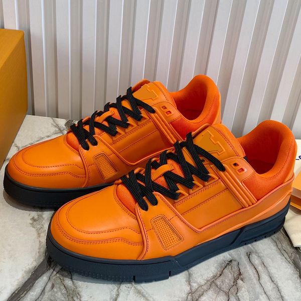 Luis Vittons Schuhe Lvity Casual High Womens Quality Mens Flat Sports Shoe Fashion Classic PopularPattern Lovers Sneaker Designer Sneaker Orange Weiß Schwarz