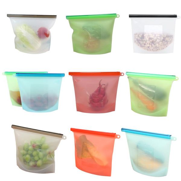 

silicone bags kitchen microwave bento lunch box reusable silicone container storage vegetable sandwich bag bpa free