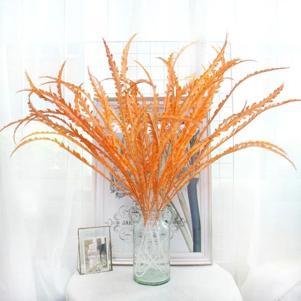 

decorative flowers & wreaths 5 fork 100cm large artificial miscanthus grass plastic flower room home decor wedding decoration wall po props