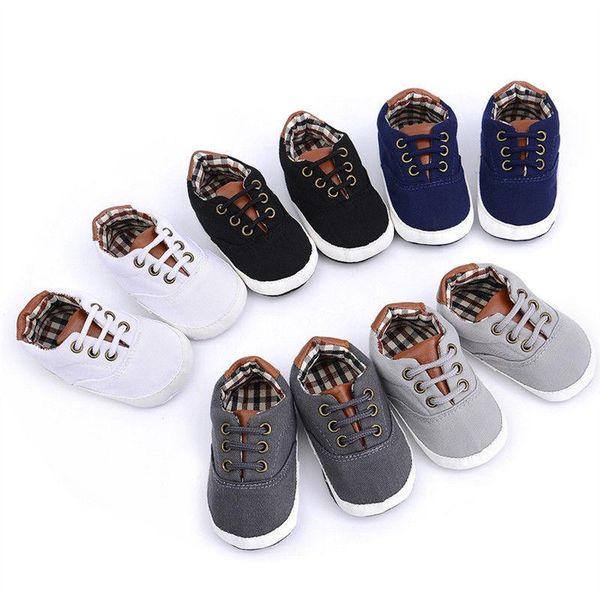 

first walkers born baby boy girl canvas sneakers toddler non-slip soft sole infant crib 0-18 months