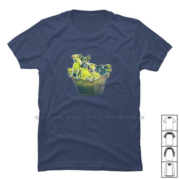 

men's t-shirts a litter of eight week old miker bask t shirt 100% cotton unique iker lit ask we mi ba, White;black