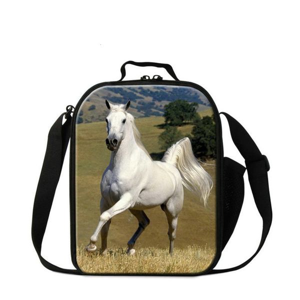 

refrigerated bagfashion 3d horse print school children toddlers small lunch box bags insulated lunch cooler food tote for teenagers men offi
