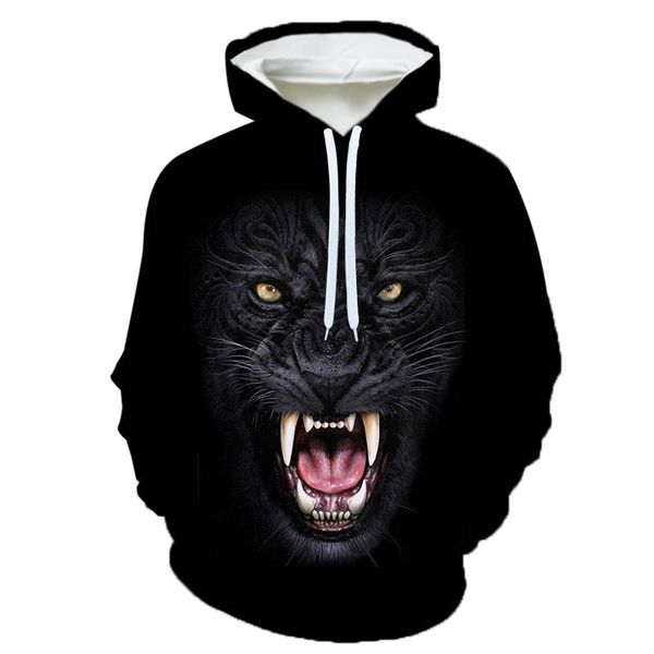 

men's hoodies & sweatshirts 2021 europe and the united states 3d printing fashion trend sportswear printed women's leisure jogging, Black