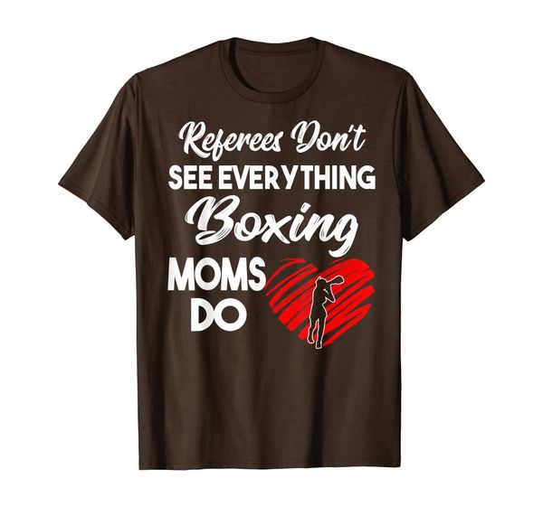 

boxing moms see everything t-shirt, White;black